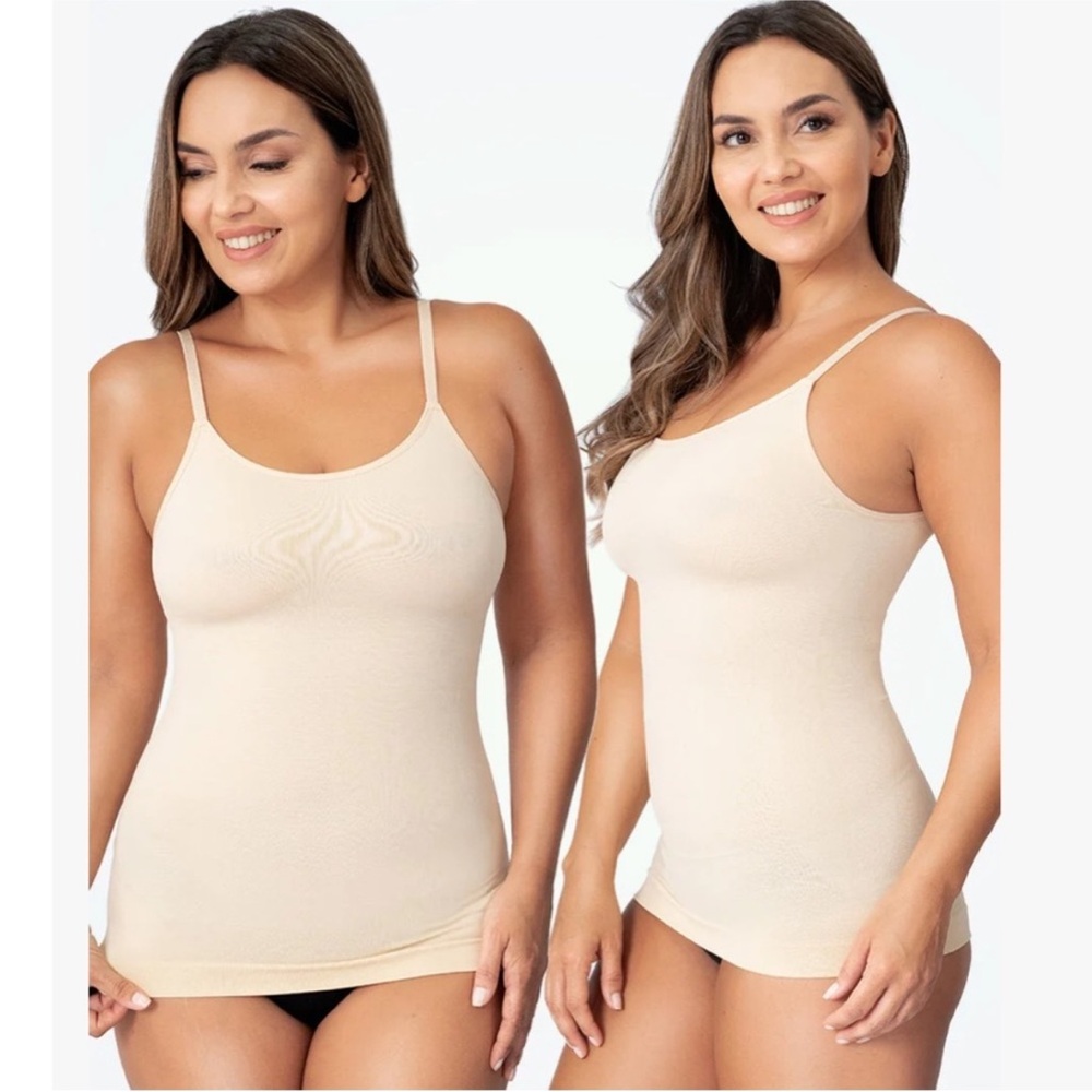 Co Coon.  Shapermint Scoop Neck Cami in Cream - Picture 5 of 5